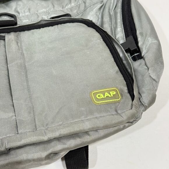 00 S Old Gap Rucksack Backpack Y2K Silver - Picture 6 of 16